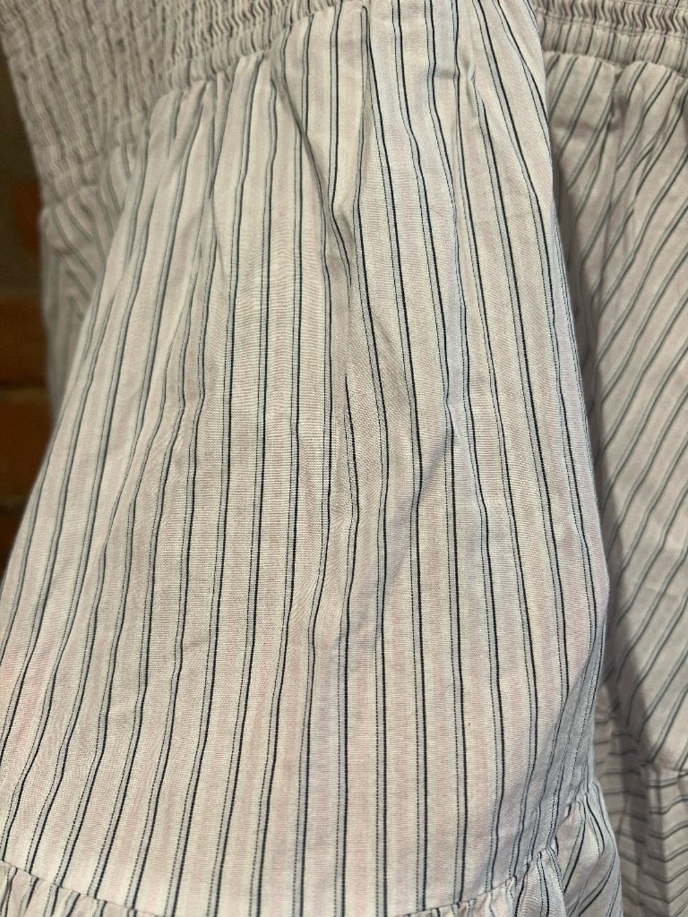 Aritzia Sunday Best Notebook Poplin Mini Dress | White Stripe | Size Small - Picture 8 of 8